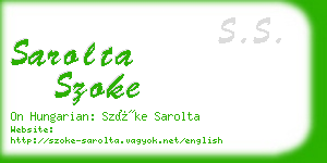 sarolta szoke business card